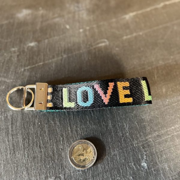 Schlüsselband "LOVE", Gurtband grün
