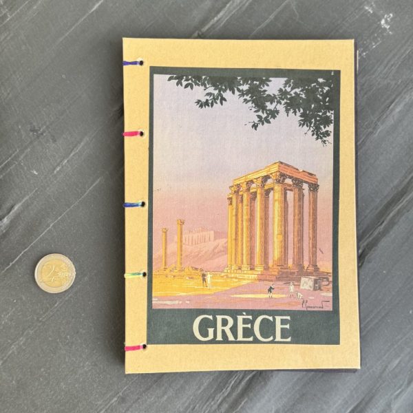 Notizbuch DIN A5 mit Motiv "Vintage Reiseposter Grèce"