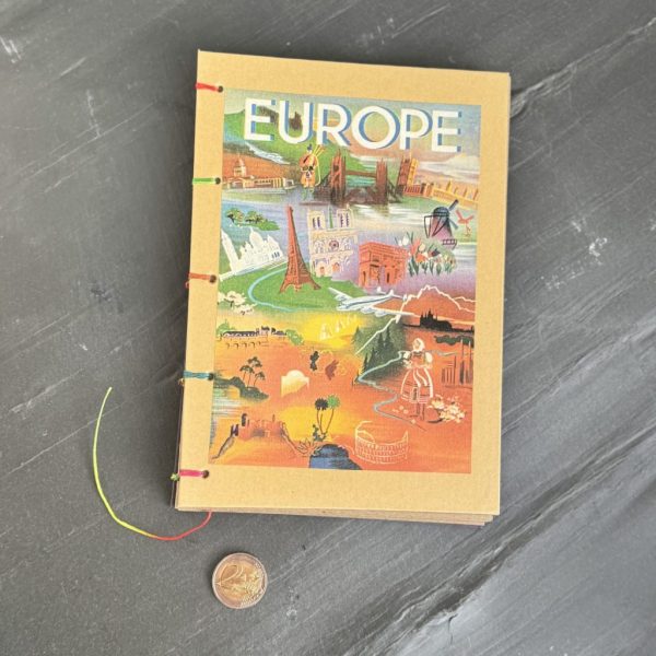 Notizbuch DIN A5 mit Motiv "Vintage Reiseposter Europe"