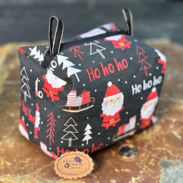 Reißverschlusstasche mit Weihnachtsmotiv Santa "Ho ho ho"
