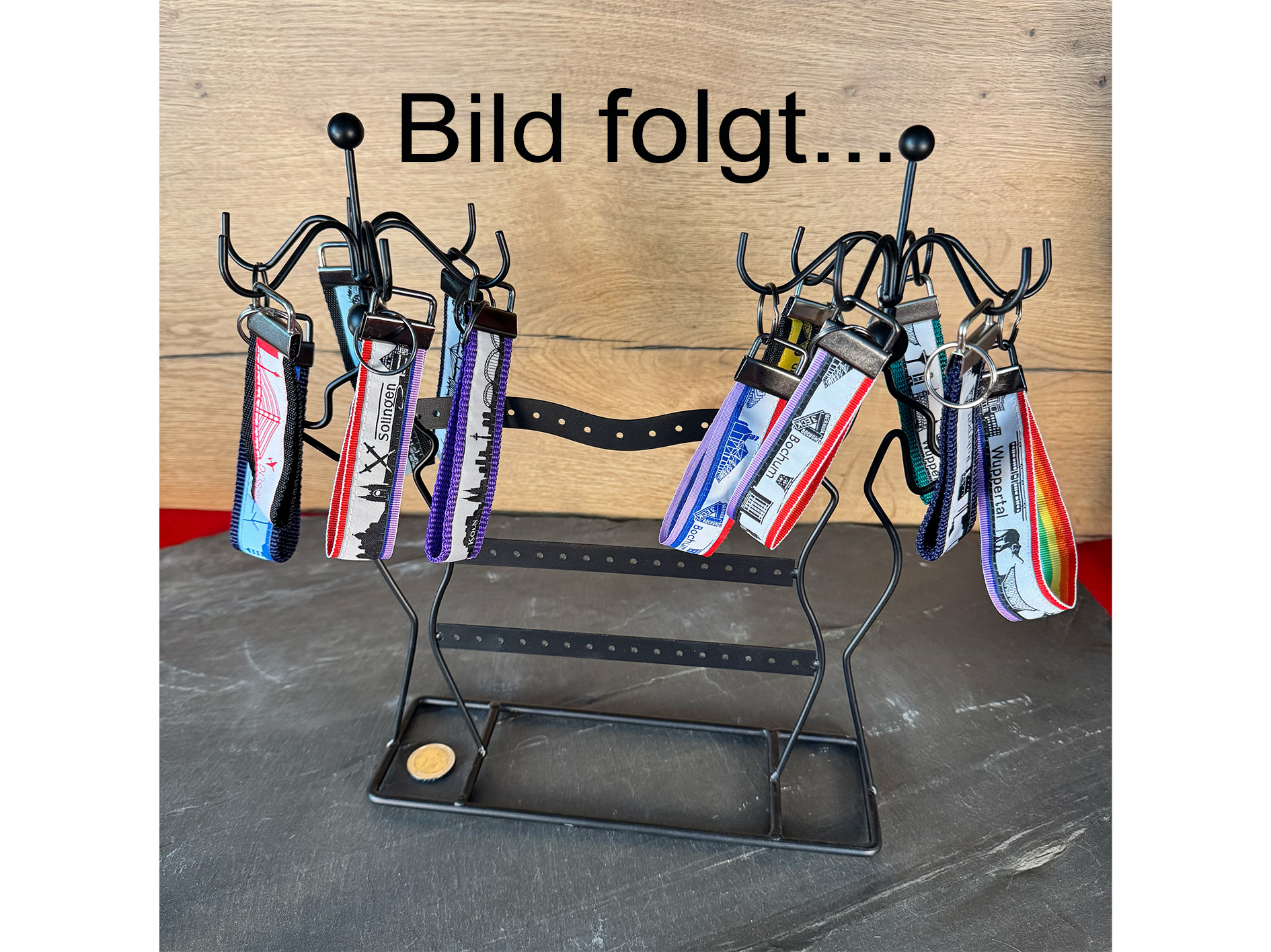 Schlüsselband "Vintage Leder dunkelrot",