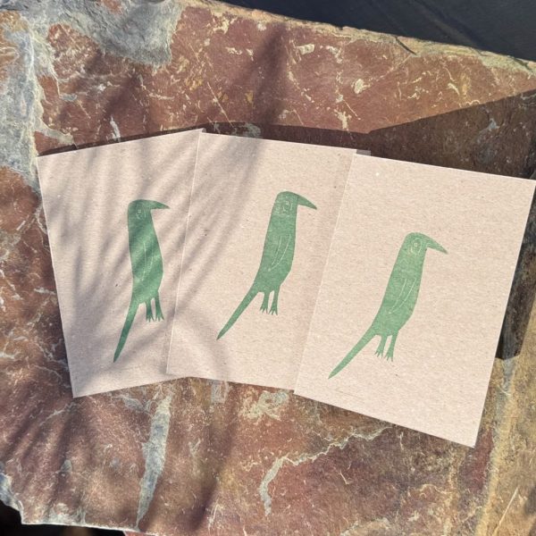 Grußkarte "Vogel (grün)"