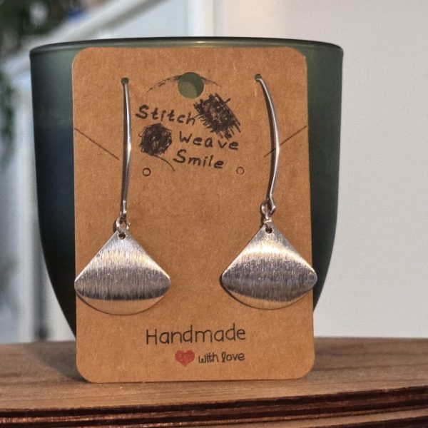 Ohrringe mit Anhänger "Fächer gebürstet"