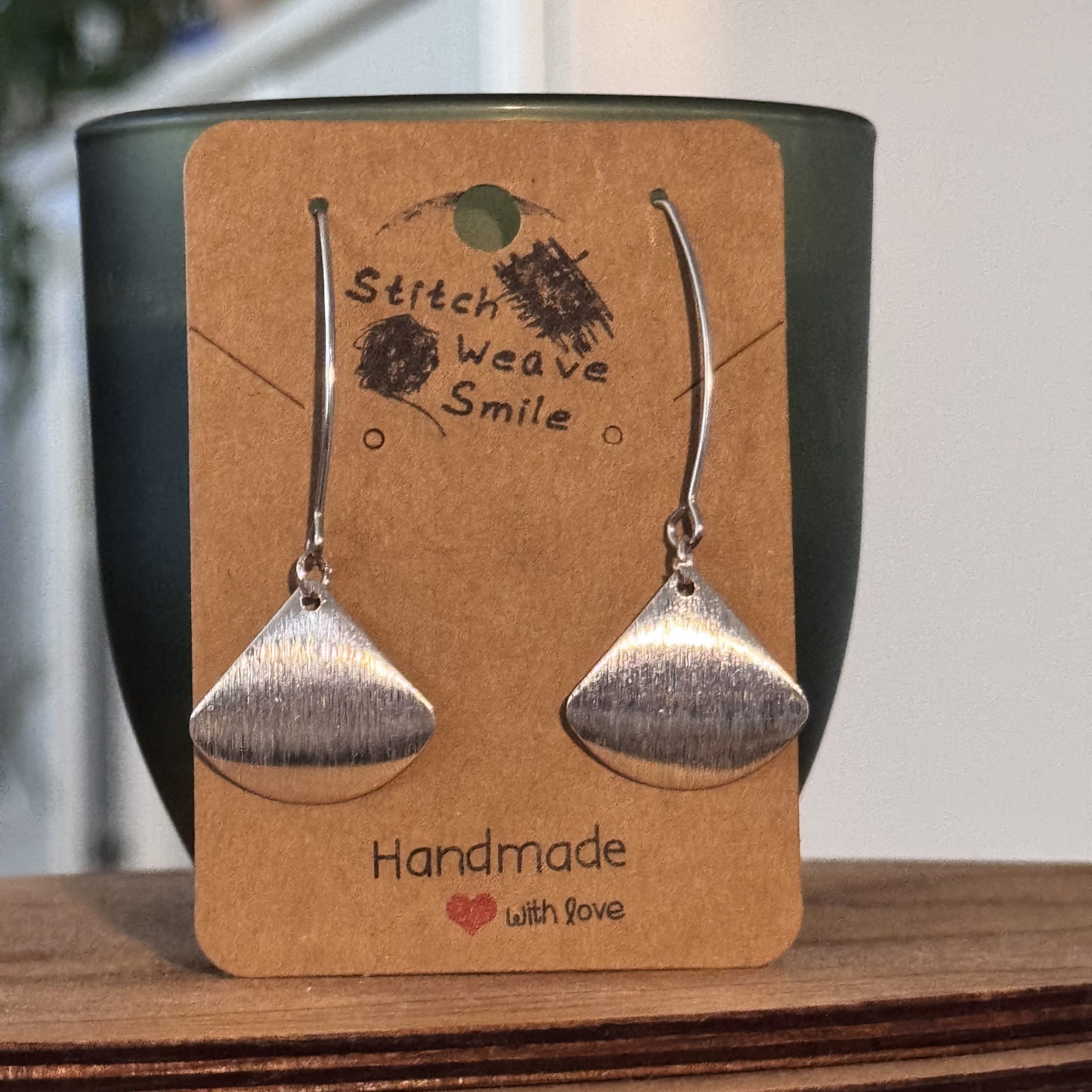 Ohrringe mit Anhänger "Fächer gebürstet"