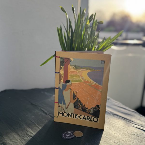 Notizbuch DIN A5 mit Motiv "Vintage Reiseposter Monte Carlo"
