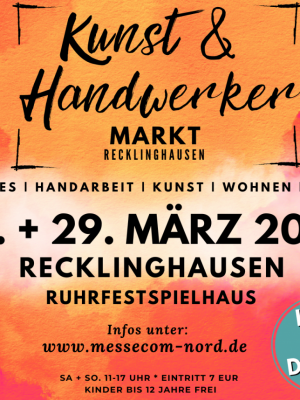 KHM Ich bin dabei FB Posting Flyer Kunst- und Handwerkermarkt Recklinghausen 28./29.3.2026