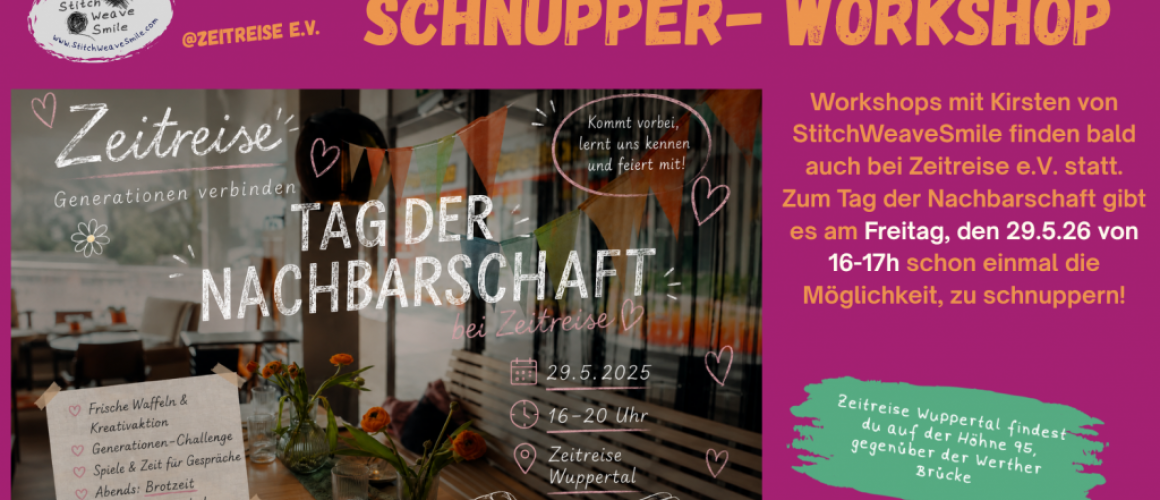 2026-05-28 StitchWeaveSmile @ Zeitreise e.V. Beitrag