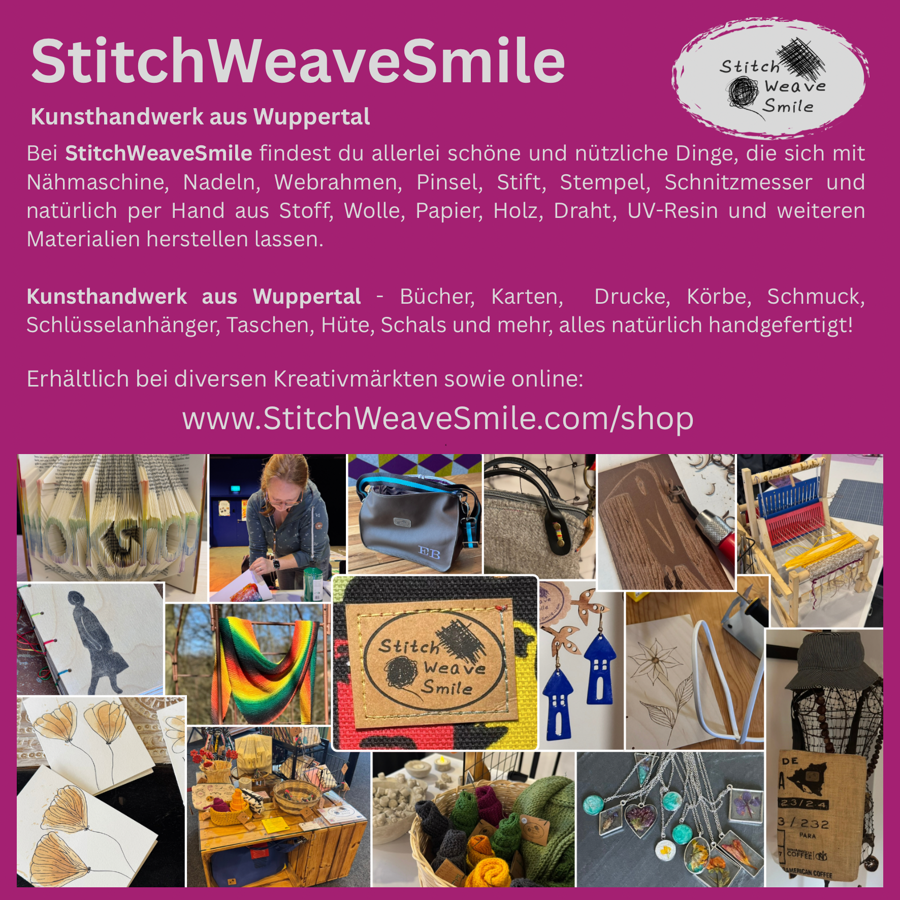 2026-06-01 Flyer Farbe StitchWeaveSmile 15x15