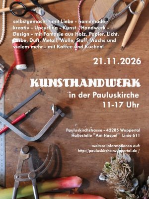 Flyer Kunsthandwerkermarkt Pauluskirche 21.11.26